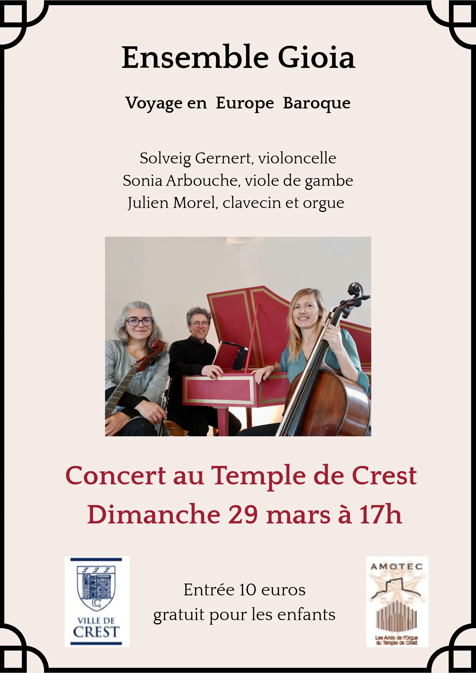 Affiche Ensemble Gioia - 2026