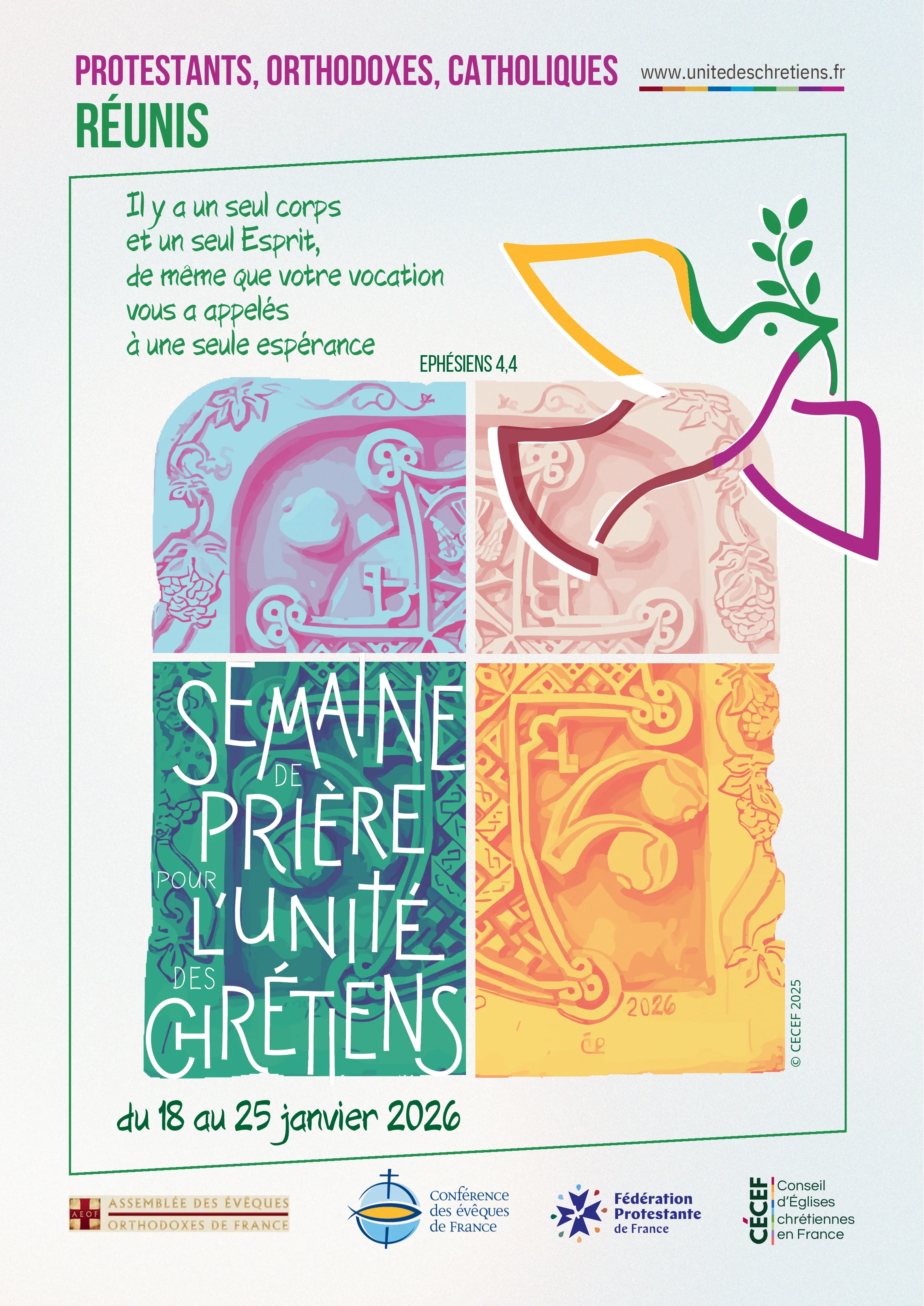 Affiche Semaine de prière pour l’unité des chrétiens 2026